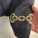 St. John Collection Wool Mock Neck Sweater black gold size medium Photo 5