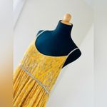 Free People So Nice Chiffon Dress in Yellow size S Photo 5