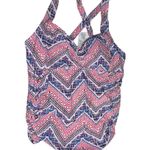 Motherhood Maternity beach Bump Pink and Blue 2pc tankini summer vacation M Size undefined Photo 4