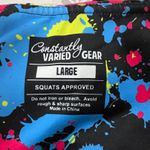 Constantly Varied Gear CVG Leggings Women's Large Paint Splatter Workout Cropped Black Photo 4