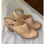 Kork-Ease Darby Womens Beige Leather Slip-On Studded Block Heel Round Toe Clog Photo 0