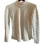 Madewell Women's XS Ivory Mock Neck Pullover Sweater Long Sleeve Photo 0