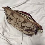 Coach Colette Signature Shoulder Bag Red Brown Leather Jacquard F23072 East West Photo 4