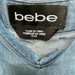 Bebe  Chambray V-neck Cold Shoulder Top Photo 4