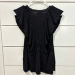 Free People Movement Ruffle Tank Top Black Photo 2