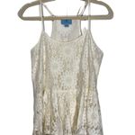 CeCe Off White Lace Sleeveless Peplum Blouse Photo 0