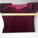ROMANTIC HUT Women's Burgundy Velvet Long Sleeve Body Con Dress Medium‎ | EUC Photo 9