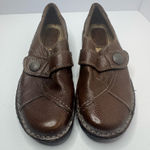 Earth Origins  By Earth Brown Leather Slip Ons Size 6M Photo 0
