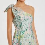 Mac Duggal   11919 Multicolor One Shoulder Brocade Floral Dress With Bow Photo 6