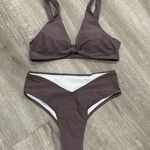 Dark lavender swimming suit set Size M Photo 0