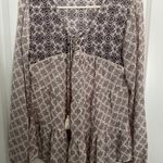 Jolt purple and cream Tie front blouse, Sz M Photo 0