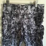Calvin Klein Black Grey White Marble Speckle Print Ruched Leg Capri Leggings Photo 2