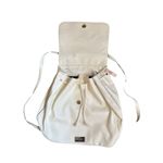 Victoria's Secret Victoria’s Secret White Faux Leather Pull String Backpack Casual Shoulder Bag Photo 2