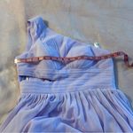 NWOT lavender one shoulder bridesmaid dress with side cutout and slit size 2 Purple Photo 7