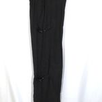 Halara NWT dark gray/black side leg suede feel pant with side buckles. Size M Photo 7