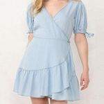 LC Lauren Conrad  Blue Size Medium Wrap Dress Photo 8