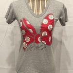 Disney Store Minnie Mouse red bow V-neck T-shirt Photo 0