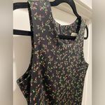 VTG 90s VOLTAGE Black & Pink Mini Floral Print Sleeveless Shift Dress Photo 7
