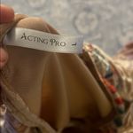 Acting Pro  Velvet Floral V-Neck Blouse Photo 3