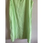 A New Day Lime Green Keyhole Back Linen Blend Summer Sundress Dress XS NEW NWT Photo 9