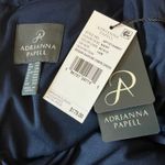 Adrianna Papell  Sequined Lace Sheath Cocktail Dress Navy Blue Size 14W Boat Neck Photo 9