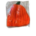 Pumpkin Knit Beanie Hat Halloween Fall Costume Autumn Orange Cap Photo 4