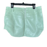 Camila Coelho Green Micro Mini Skirt MEDIUM Faux Leather Low Designer $168 NEW Photo 4