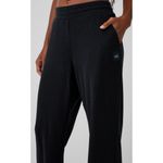 Alo Yoga Alo Waffle Weekend Escape Joggers Black High-Rise Waist Thermal Sweats Sweatpant Photo 2
