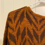 Ny Collection NEW |  women’s orange brown pattern tassel loose sweater medium‎ Photo 6
