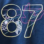 Aeropostale Aero New York 87 floral bird teal hoodie‎ zip up jacket women's size M Photo 5