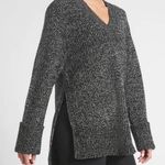 Athleta Shasta V- Neck Marled Wool Blend Sweater Photo 0