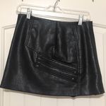 BLANK NYC Black Leather Skirt W Zippers Photo 1