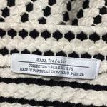 & Other Stories & Other Stories White Black Knit Argyle Crew Neck Short Sleeve Crop Top Size S Photo 2