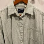 Cute Vintage 80’s soft green pink plaid normcore button front short sleeve shirt Size 1X Photo 3