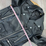 ZARA ‎ faux leather Moto jacket black Photo 6