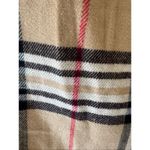 Cashmere Plaid Beige Black SoftLightweight Fringed Made in Scotland Scarf Tan Photo 3