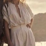 💕DOEN💕 Louvre Pant ~ High Waisted Pleated Ankle Pants Salt White 10 NWT Photo 6