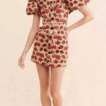 Sister Jane Shirley Poppy Tapestry Dress Puff Sleeve Mini Garden Cottage Prairie Red Size XS Photo 0