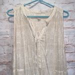 prAna  Natassa Crinkle Tunic top sleeveless M v neck pockets cream pullover Photo 1