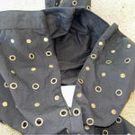 Lovers + Friends Conor Grommet Studded Metal Embellished Black Pant Edgy Photo 5