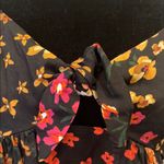 Patrons of Peace Floral Black Blouse with Multicolor Accents Photo 2