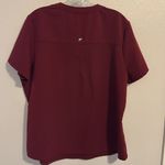 Fabletics  Women’s Vital 1-Pocket Wine Red Scrub Top XL Photo 6