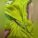 For Love & Lemons NWT  Lorlai Mini Dress in Lime Green Ruched Dress Medium Photo 6