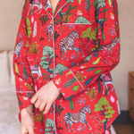 Printfresh  Antelope forest red sleep shirt size‎ large Photo 0