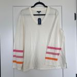 Nautica Marshmallo Lightweight Striped Cuff Sweater Women’s XL NWT Photo 0
