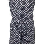 Michael Kors Michael Michael Kors front tie geometric print shirt dress, Size 12 Photo 0