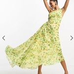 ASOS NWT Asymmetric Floral Midi Dress with Cut Out  Photo 0
