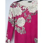 Talbots  Sweater Womens Small Pink Floral Pullover Artsy Feminine Tropical Office Photo 1