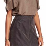 Free People Faux Black Leather Skirt Photo 0