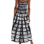 Ulla Johnson Akshara Hand Dyed Diamond Shibori Midi Dress Photo 1